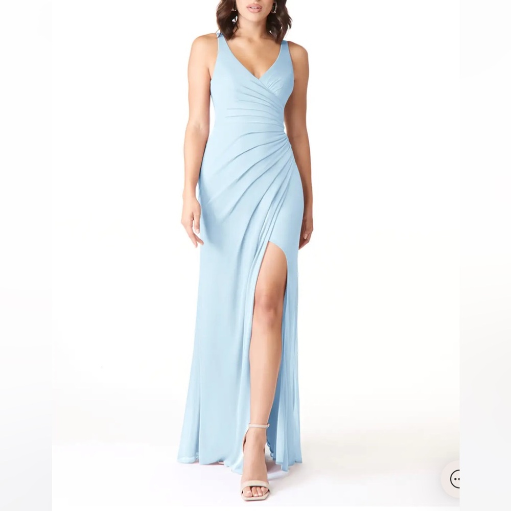 Azazie Leandra Bridesmaid dress - sky blue